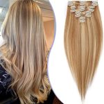 Extensiones pelo natural con clip balayage 25 cms 75 g 8 piezas