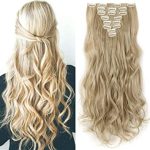 Extensiones de Cabello Clip de Pelo Sintético 43 cms 8 PCS 140g