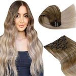 Extensiones de Cabello Natural Clip Balayge Brown-to-Blonde