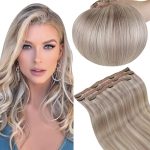 Extensiones De Pelo De Clip 12 Pulgadas Rubia ceniza