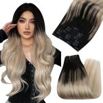 Ugeat Extensiones de Cabello con clip de 16 pulgadas balayage