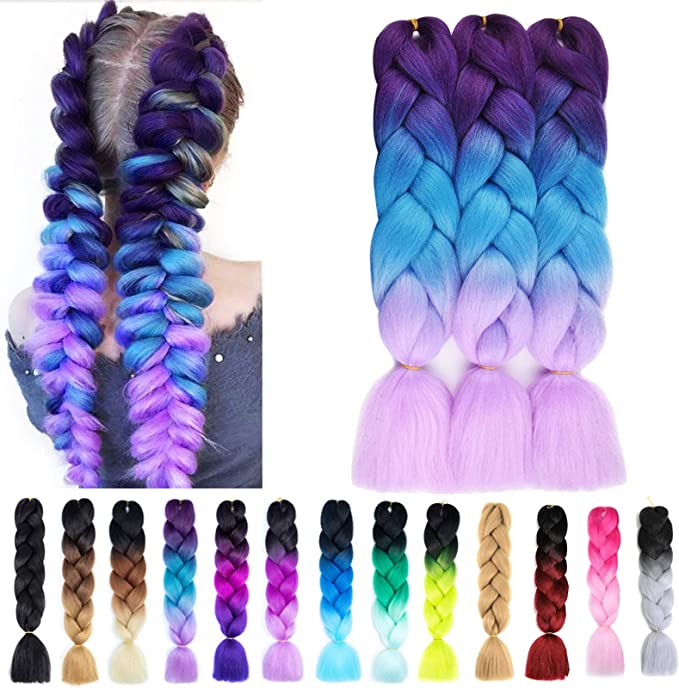 Extensiones Kanekalon trenzado Jumbo Varios colores