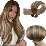 Balayage Extensiones Queratina Cabello Humano Castaño a Rubio 45cms 50g