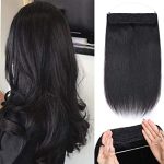 Extensiones con hilo Pelo natural Remy negro azabache 45cms