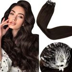 Micro Ring Extensiones Cabello Humano Marron Oscuro50g 35cm