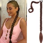 Trenza postiza castaño caoba 80cms