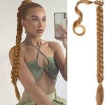 Trenza postiza rubia 80cms 